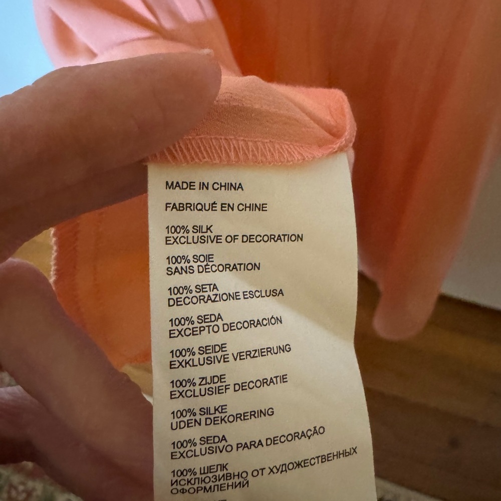 Club Monaco Pleated Peach Sleeveless Dress - Picture 8 of 11
